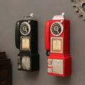 Vintage Telephone Ornament Retro Wall Hanging Decor