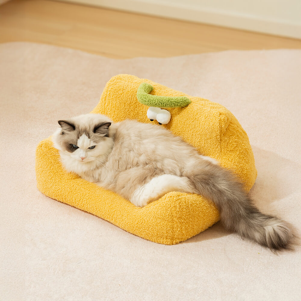 Monster Themed Plush Pet Sofa Bed Cozy Playful Comfort