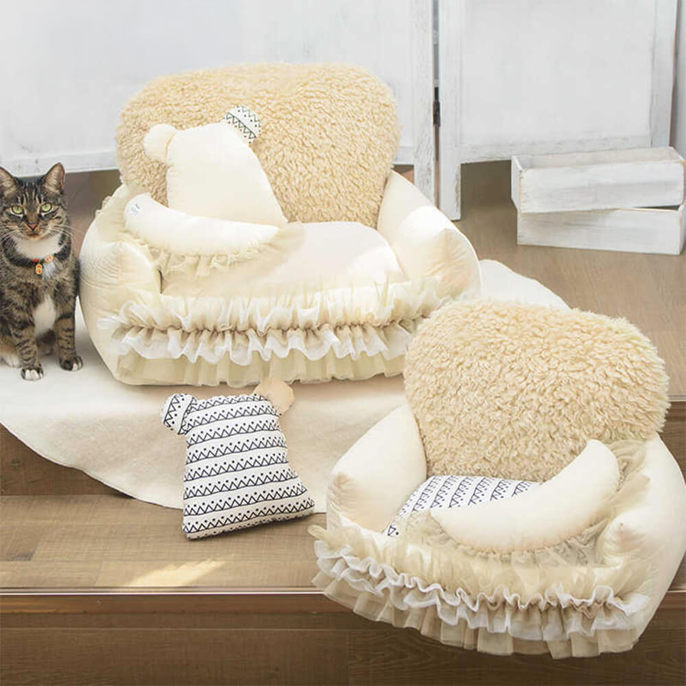 Nordic Faux Lambwool Ultra-Warm Pet Bed Cozy Elegance