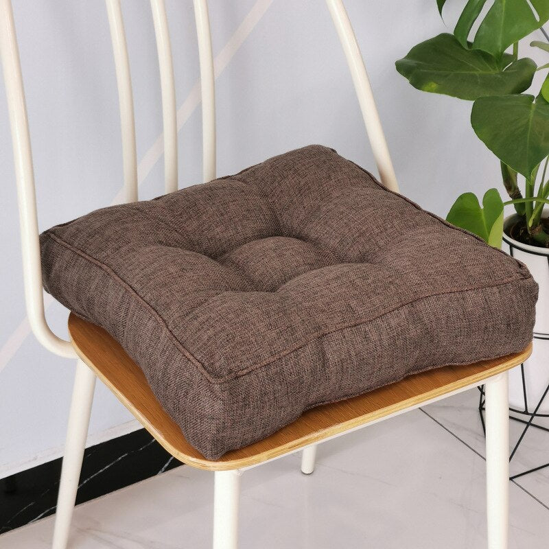 Thickened Candy Coloured Cushion in Imitation Linen Style